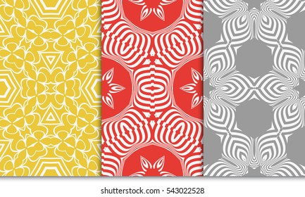 set of  floral geometric decorative texture. decorative print. Vector illustration. for Valentine's day, Wedding, greeting invitation.