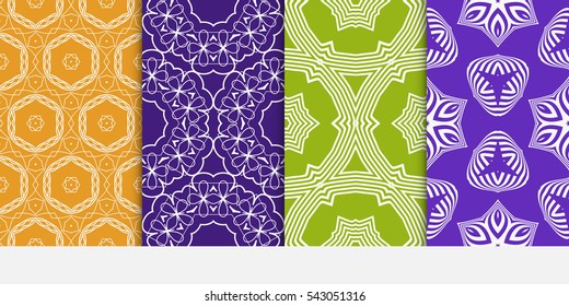 set of floral geometric decorative texture. decorative print. Vector illustration. for Valentine's day, Wedding, greeting invitation.