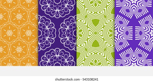 set of floral geometric decorative texture. decorative print. Vector illustration. for Valentine's day, Wedding, greeting invitation.