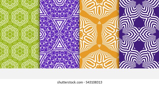 set of floral geometric decorative texture. decorative print. Vector illustration. for Valentine's day, Wedding, greeting invitation.