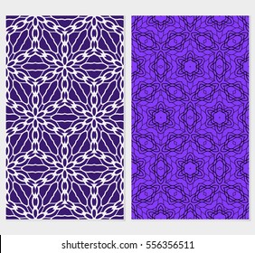 set of floral geometric lace ornament. Vector seamless pattern. Modern stylish design. for wallpaper, invitation.
