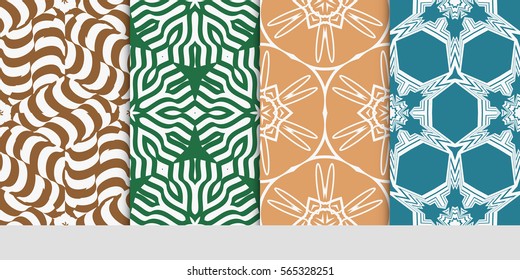 set of floral geometric lace ornament. Seamless vector illustration. Stylish graphic design. for design, wallpaper, invitation. set of floral geometric lace ornament. Seamless vector illustration. Stylish graphic design. for design, wallpaper, invitation.