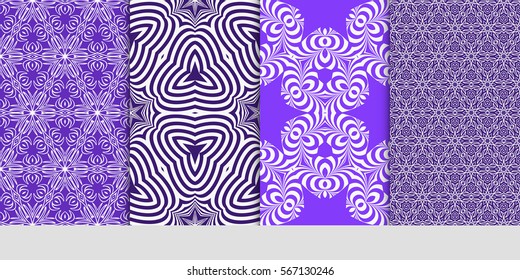 set of floral geometric lace ornament. Vector seamless pattern. Modern design. for wallpaper, invitation.