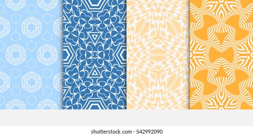 set of floral geometric lace texture. seamless vector illustration. for Valentine's day, Wedding, greeting invitations. Ethnic ornament