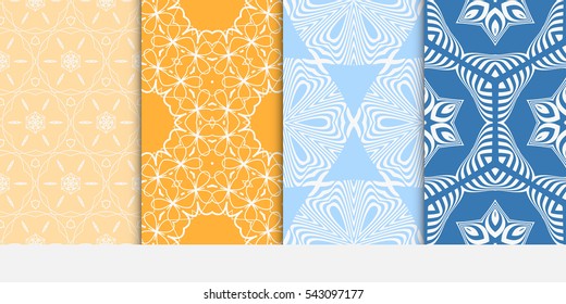 set of floral geometric lace texture. seamless vector illustration. for Valentine's day, Wedding, greeting invitations. Ethnic ornament