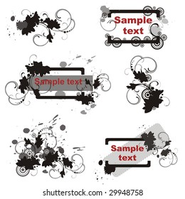 Set von floralen Grafikdesign-Elementen. (Vektorgrafik)