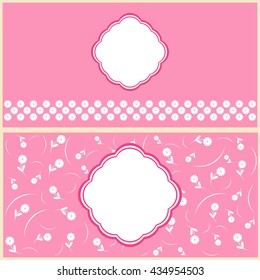Set of floral greeting cards