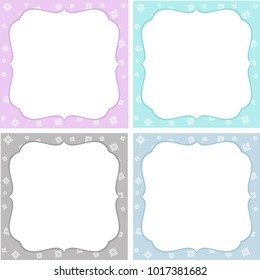 Set of floral greeting cards. Vector backrounds