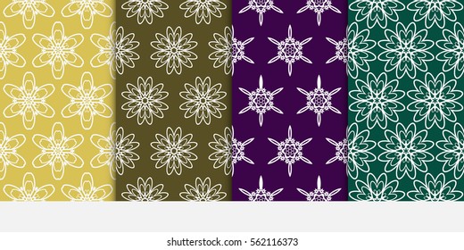 set of Floral lace ornament. seamless patterns. vector illustration. template texture for design, wallpaper, invitation. color set of Floral lace ornament. seamless patterns. vector illustration. template texture for design, wallpaper, invitation. color