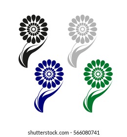 Set of floral logos