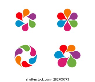 Set Of Floral Logos, Favicon