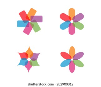 Set Of Floral Logos, Favicon