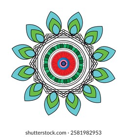 A set of floral mandala design 