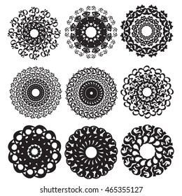 set floral mandala vector design