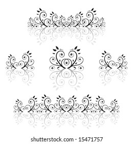 Set of floral ornament