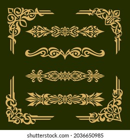 Bonitos marcos florales vintage decorativos. lujoso y moderno