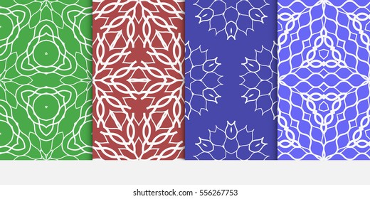 set of floral ornament. seamless pattern. Abstract geometric background. for design, wallpaper, invitation.
