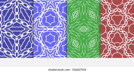 set of floral ornament. seamless pattern. Abstract geometric background. for design, wallpaper, invitation.