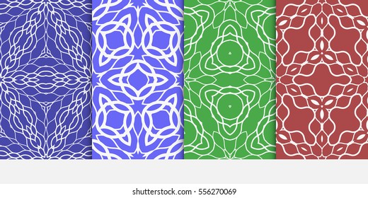 set of floral ornament. seamless pattern. Abstract geometric background. for design, wallpaper, invitation.