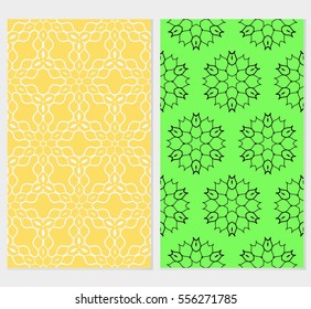 set of floral ornament. seamless pattern. Abstract geometric background. for design, wallpaper, invitation.