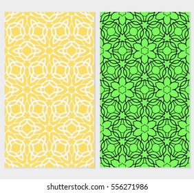 set of floral ornament. seamless pattern. Abstract geometric background. for design, wallpaper, invitation.