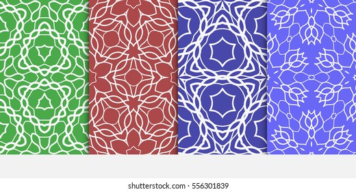 set of floral ornament. seamless pattern. Abstract geometric background. for design, wallpaper, invitation.