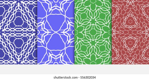 set of floral ornament. seamless pattern. Abstract geometric background. for design, wallpaper, invitation.
