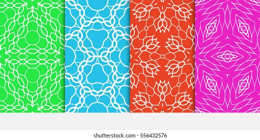 set of floral ornament. seamless pattern. Abstract Geometric Background Design. for wallpaper, invitation.