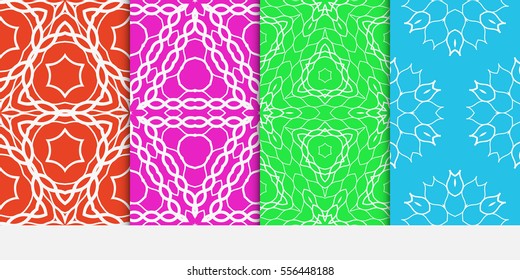 set of floral ornament. seamless pattern. Abstract Geometric Background Design. for wallpaper, invitation.