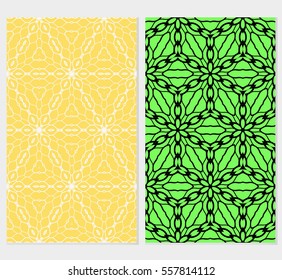 set of floral ornament. seamless pattern. Abstract geometric background. for design, wallpaper, invitation.
