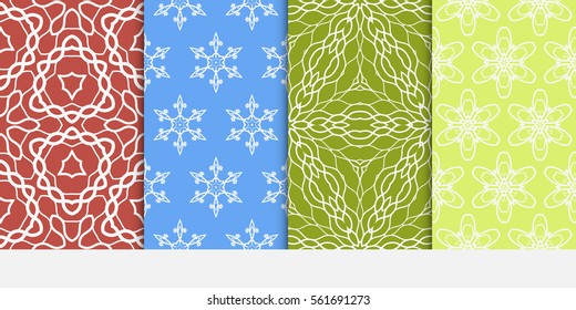 set of floral ornament. seamless pattern. Abstract Geometric Background Design. for textile, fabric, decor, wallpaper, invitation.