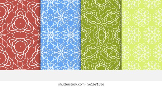set of floral ornament. seamless pattern. Abstract Geometric Background Design. for textile, fabric, decor, wallpaper, invitation.