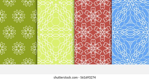 set of floral ornament. seamless pattern. Abstract Geometric Background Design. for textile, fabric, decor, wallpaper, invitation.