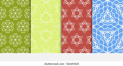 set of floral ornament. seamless pattern. Abstract Geometric Background Design. for textile, fabric, decor, wallpaper, invitation.
