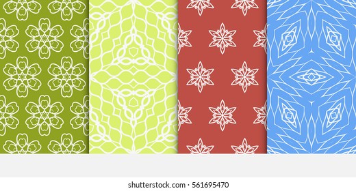 set of floral ornament. seamless pattern. Abstract Geometric Background Design. for textile, fabric, decor, wallpaper, invitation.