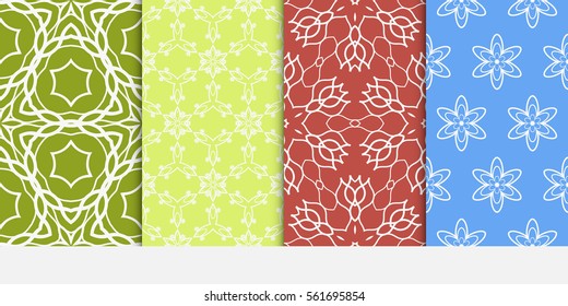 set of floral ornament. seamless pattern. Abstract Geometric Background Design. for textile, fabric, decor, wallpaper, invitation.