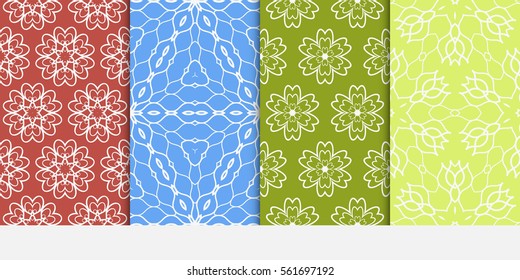set of floral ornament. seamless pattern. Abstract Geometric Background Design. for textile, fabric, decor, wallpaper, invitation.