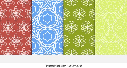 set of floral ornament. seamless pattern. Abstract Geometric Background Design. for textile, fabric, decor, wallpaper, invitation.