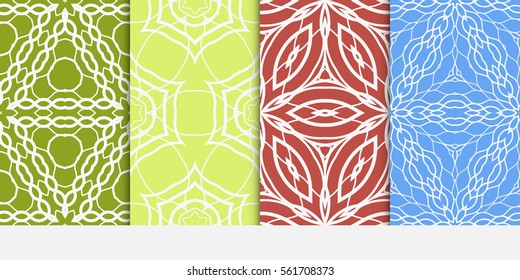 set of floral ornament. seamless pattern. Abstract Geometric Background Design. for design, wallpaper, invitation.