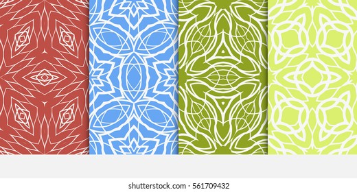 set of floral ornament. seamless pattern. Abstract Geometric Background Design. for design, wallpaper, invitation.