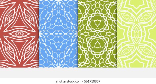 set of floral ornament. seamless pattern. Abstract Geometric Background Design. for design, wallpaper, invitation.