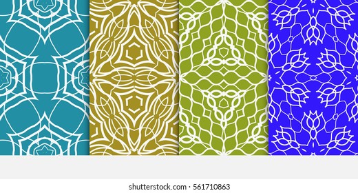 set of floral ornament. seamless pattern. Abstract Geometric Background Design. for design, wallpaper, invitation.