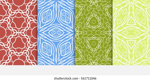 set of floral ornament. seamless pattern. Abstract Geometric Background Design. for design, wallpaper, invitation.