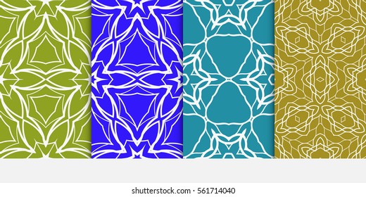 set of floral ornament. seamless pattern. Abstract Geometric Background Design. for design, wallpaper, invitation.