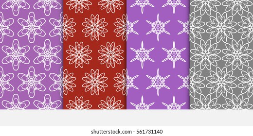 set of floral ornament. seamless pattern. Abstract Geometric Background Design. for wallpaper, invitation, textile, decor, fabric