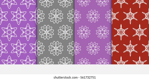 set of floral ornament. seamless pattern. Abstract Geometric Background Design. for wallpaper, invitation, textile, decor, fabric