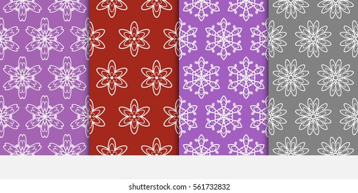 set of floral ornament. seamless pattern. Abstract Geometric Background Design. for wallpaper, invitation, textile, decor, fabric
