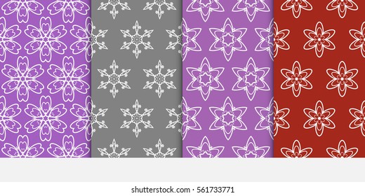 set of floral ornament. seamless pattern. Abstract Geometric Background Design. for wallpaper, invitation, textile, decor, fabric