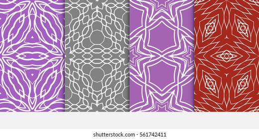 set of floral ornament. seamless pattern. Abstract Geometric Background Design. for design, wallpaper, invitation.
