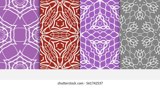 set of floral ornament. seamless pattern. Abstract Geometric Background Design. for design, wallpaper, invitation.